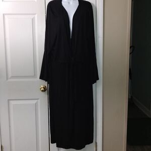 Eloquii black dress attached tie front overlay evening out cocktail party Sz 24